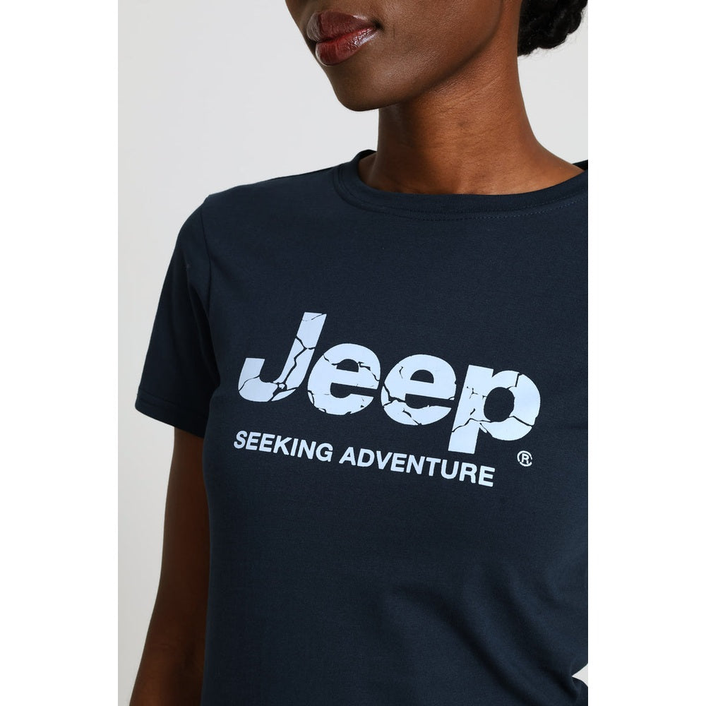 Jeep Ladies Icon Logo T-Shirt In Navy