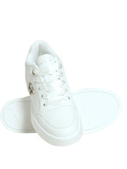 Sissyboy Sh1230 Ladies Embossed Sb Sneaker White