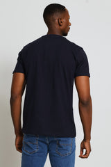 Polo Mens Heritage Logo Printed T-Shirt In Navy