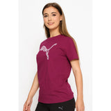 Puma Girls Graphic Lace Cat Short Sleeves T-Shirt In Fuschia