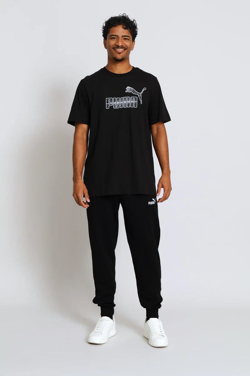 Puma Mens Graphic No.1 Logo T-Shirt In Black