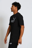 Puma Mens Graphic No.1 Logo T-Shirt In Black