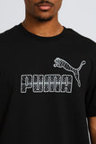 Puma Mens Graphic No.1 Logo T-Shirt In Black