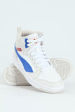 Puma Rebound V6 Mid Jr Shoes In White Multi