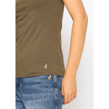 Polo Womens Mbali Sequin T-Shirt In Fatigue