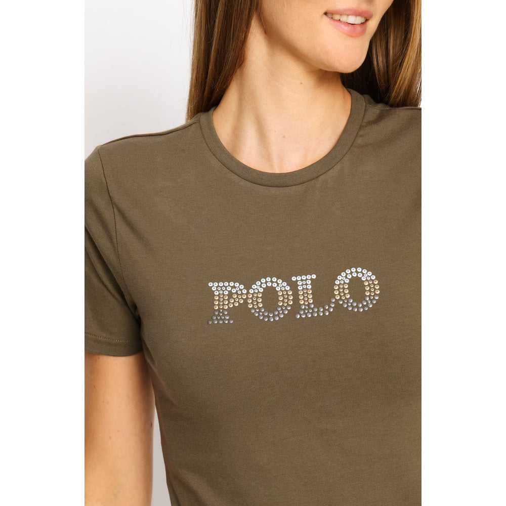 Polo Womens Mbali Sequin T-Shirt In Fatigue