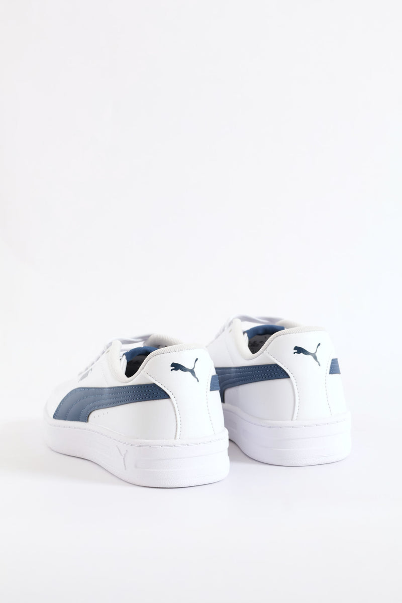 Puma Mens Court Classic Clean Sneakers In White