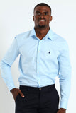 Polo Mens Slim Stretch Shirt In Blue