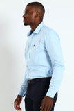 Polo Mens Slim Stretch Shirt In Blue
