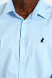 Polo Mens Slim Stretch Shirt In Blue