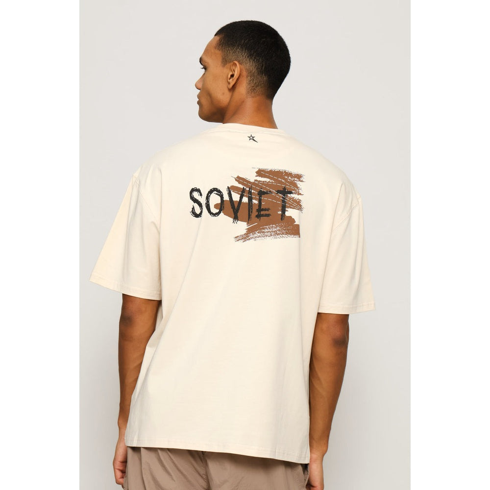 Soviet Mens Smith Short Sleeves Fashion Box Fit T-Shirt Ion Sand/Brown
