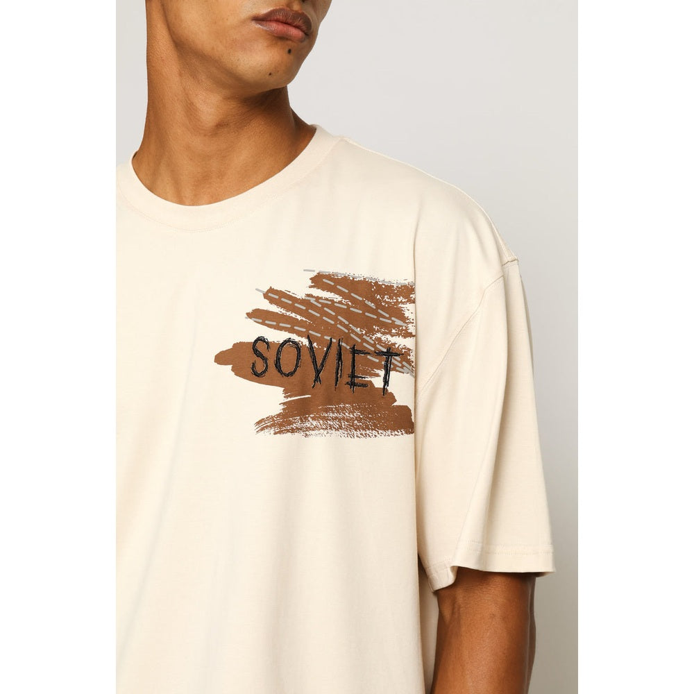 Soviet Mens Smith Short Sleeves Fashion Box Fit T-Shirt Ion Sand/Brown