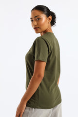 Polo Womens Cally Pony T-Shirt In Olive