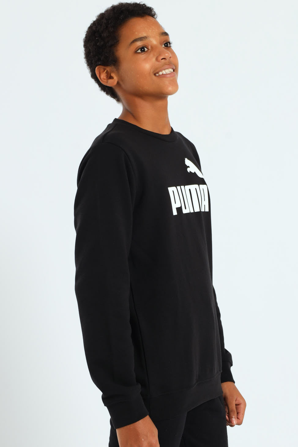 Puma Kids Ess No.1 Logo Crew Top Black