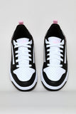 Puma Girls Rebound V6 Lo Jr Sneakers In Black,White And Pink