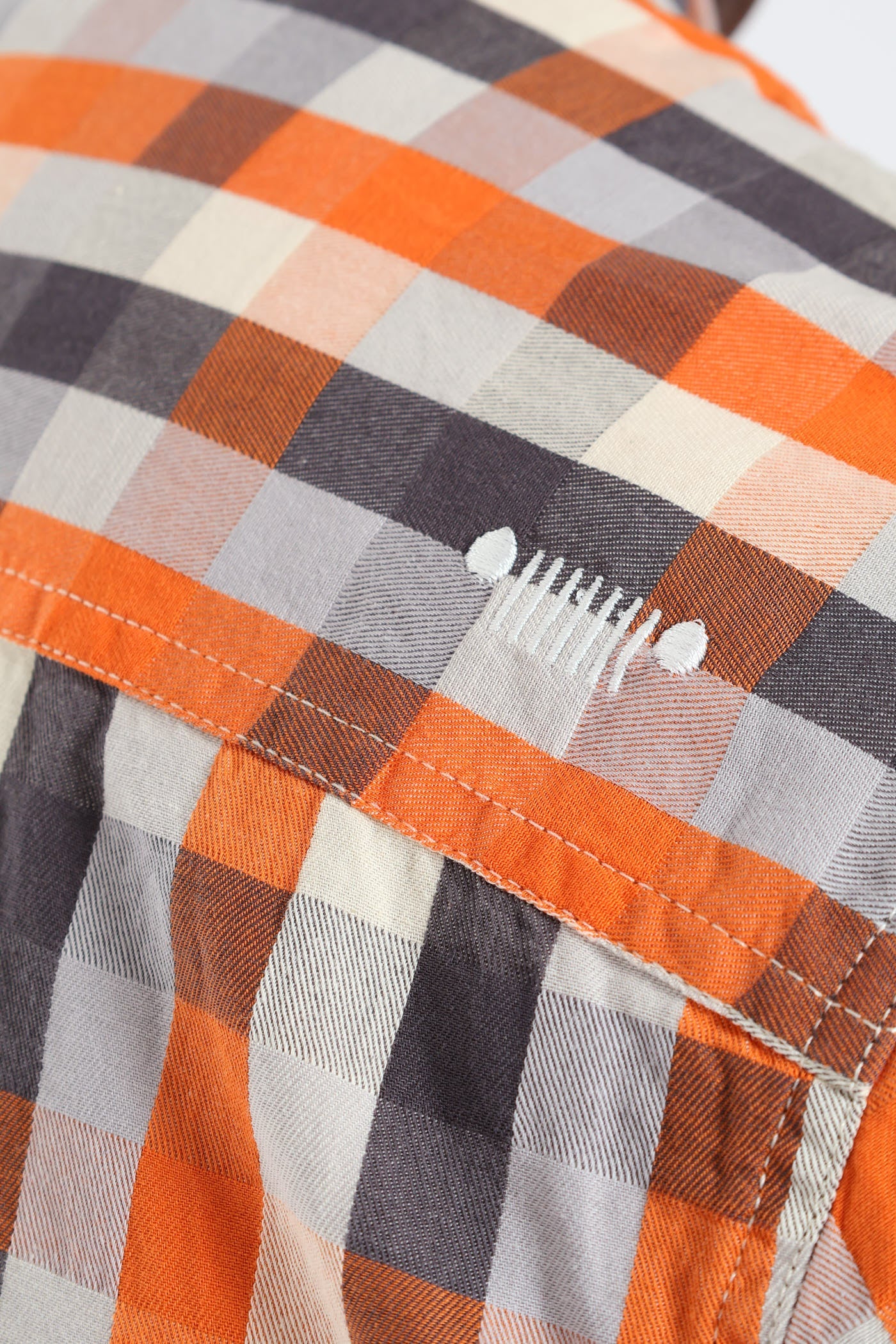Jeep Mens Yarn Dye Check Shirts in Orange