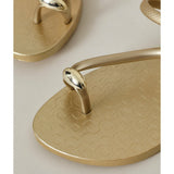 Ipanema Ladies Glam Ring Thong Sandals In Beige & Gold