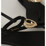 Ipanema Ladies Classy Dreamy Sandals In Black & Gold