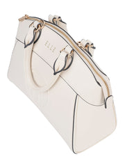 Elle Embossed Dome Bag In Cream