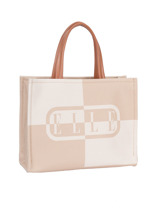 Elle Womens Avant Garde Medium Shopper In Beige
