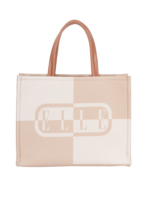 Elle Womens Avant Garde Medium Shopper In Beige