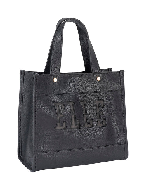 Elle Cut Out Small Shopper Bag In Black