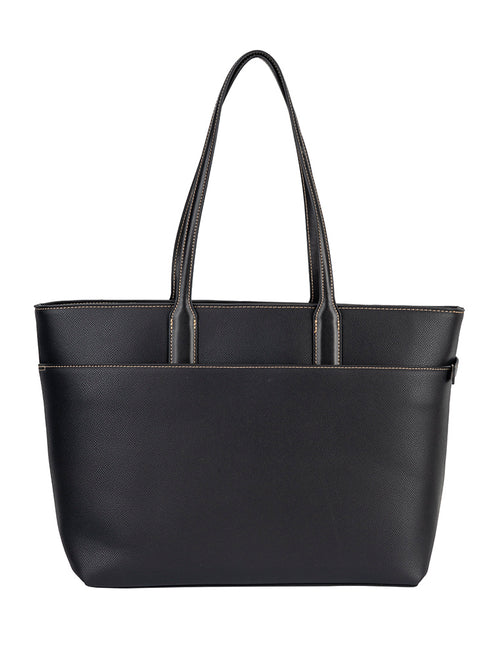 Elle Womens Belt Buckle Tote In Black