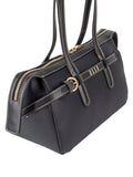 Elle Womens Belt Buckle Boston Bag In Black