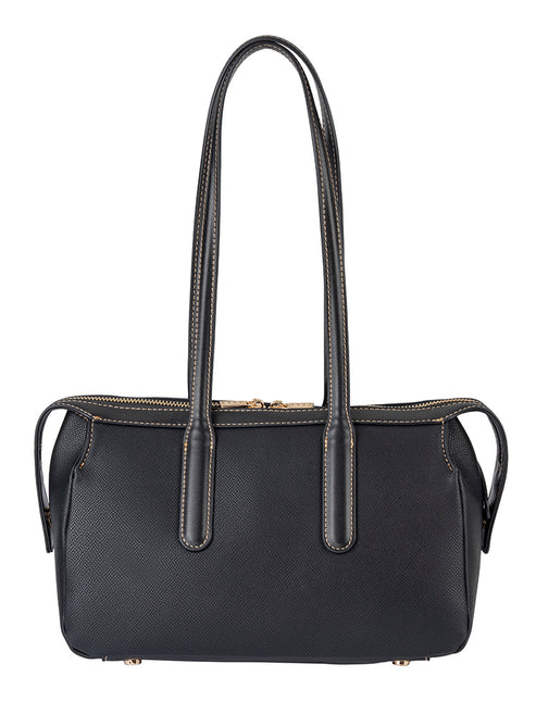 Elle Womens Belt Buckle Boston Bag In Black