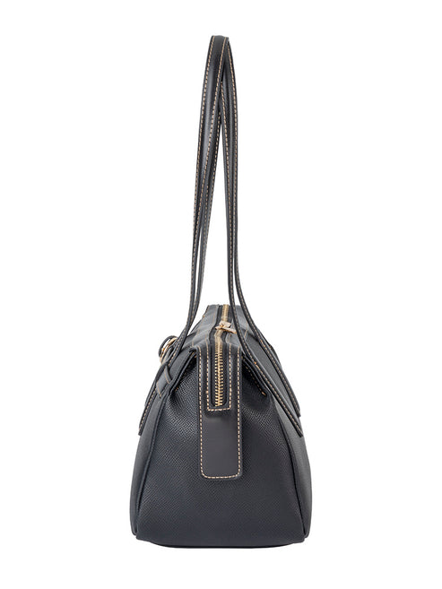 Elle Womens Belt Buckle Boston Bag In Black