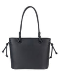 Elle Woven Shopper Tote Bag In Black