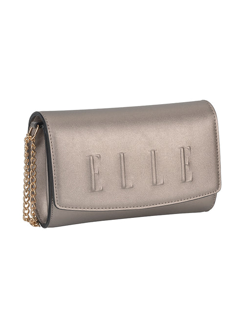 Elle Broadway Clutch Bag In Gun Metal