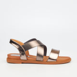 Butterfly Feet Ladies Ellie 12 Pewter Sandals