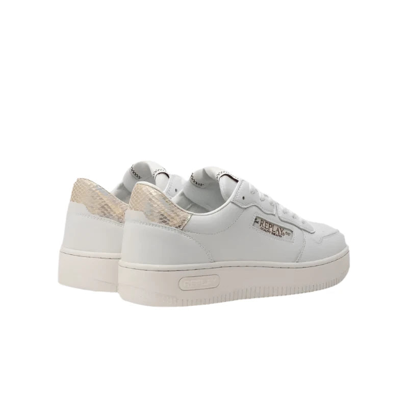 Replay Womens Epic Cool Shoes White Metalic