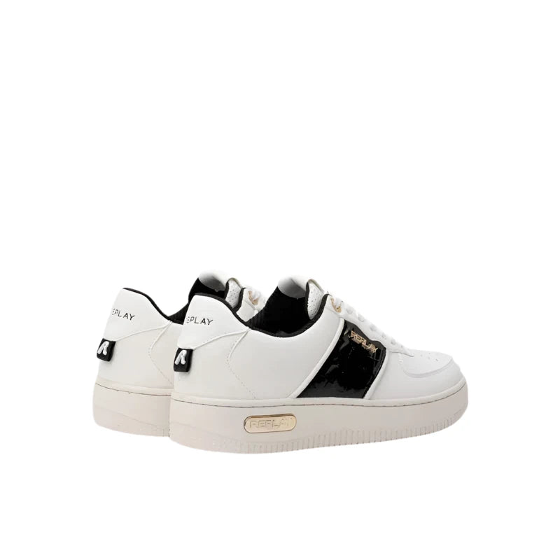 Replay Womens Epic Shiny Shoes White And Black