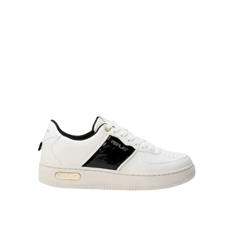 Replay Womens Epic Shiny Shoes White And Black