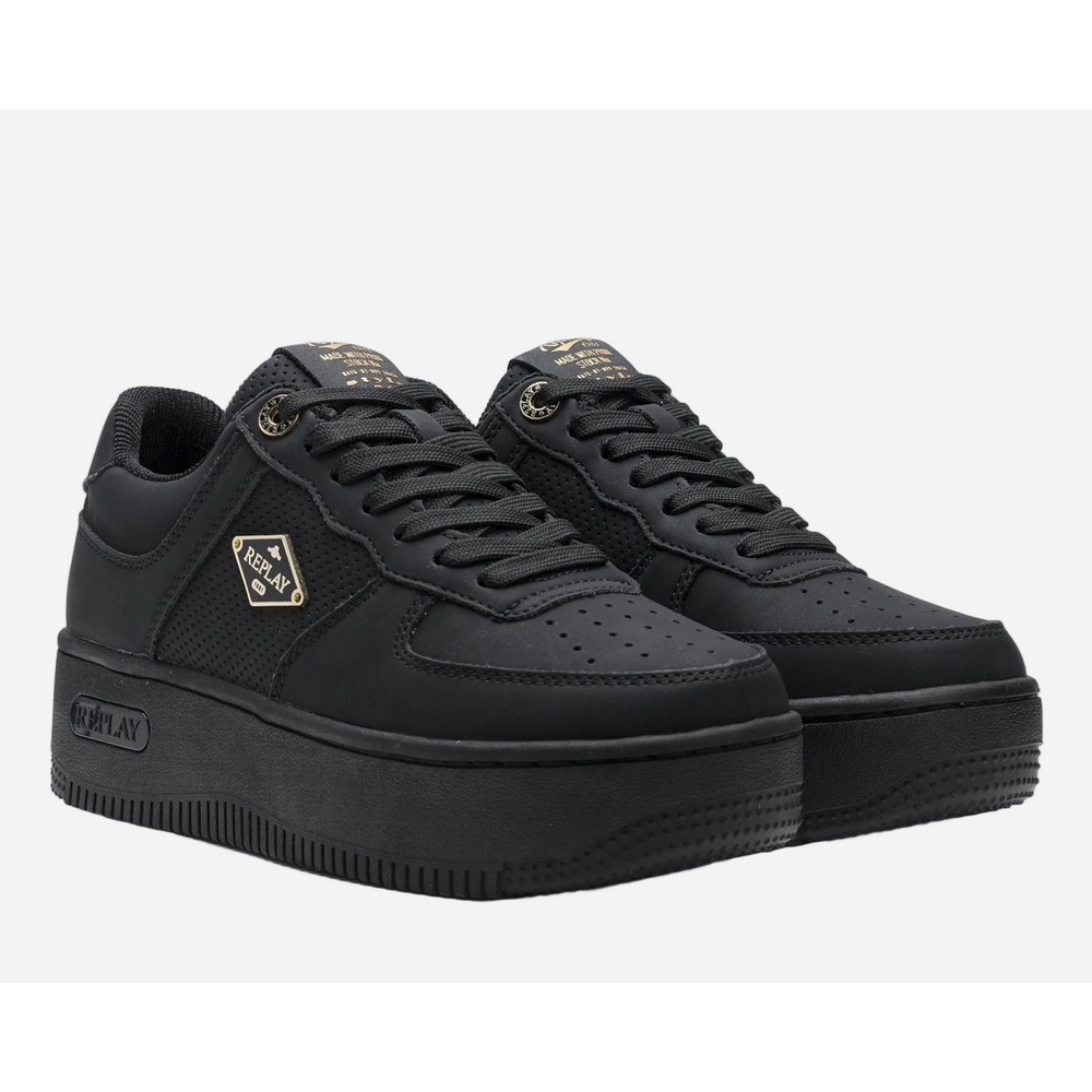 Replay Womens Epic High Vast Sneakers In Black