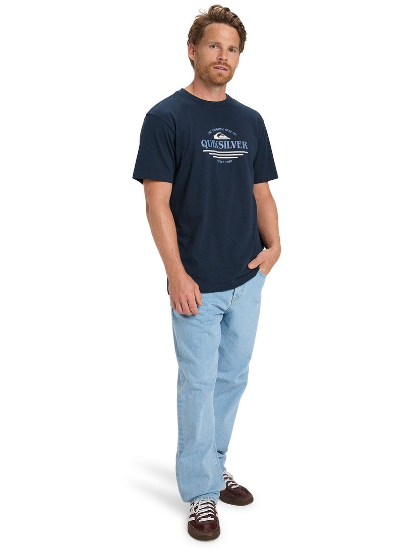 Quiksilver mens Type Line T-Shirt In Navy