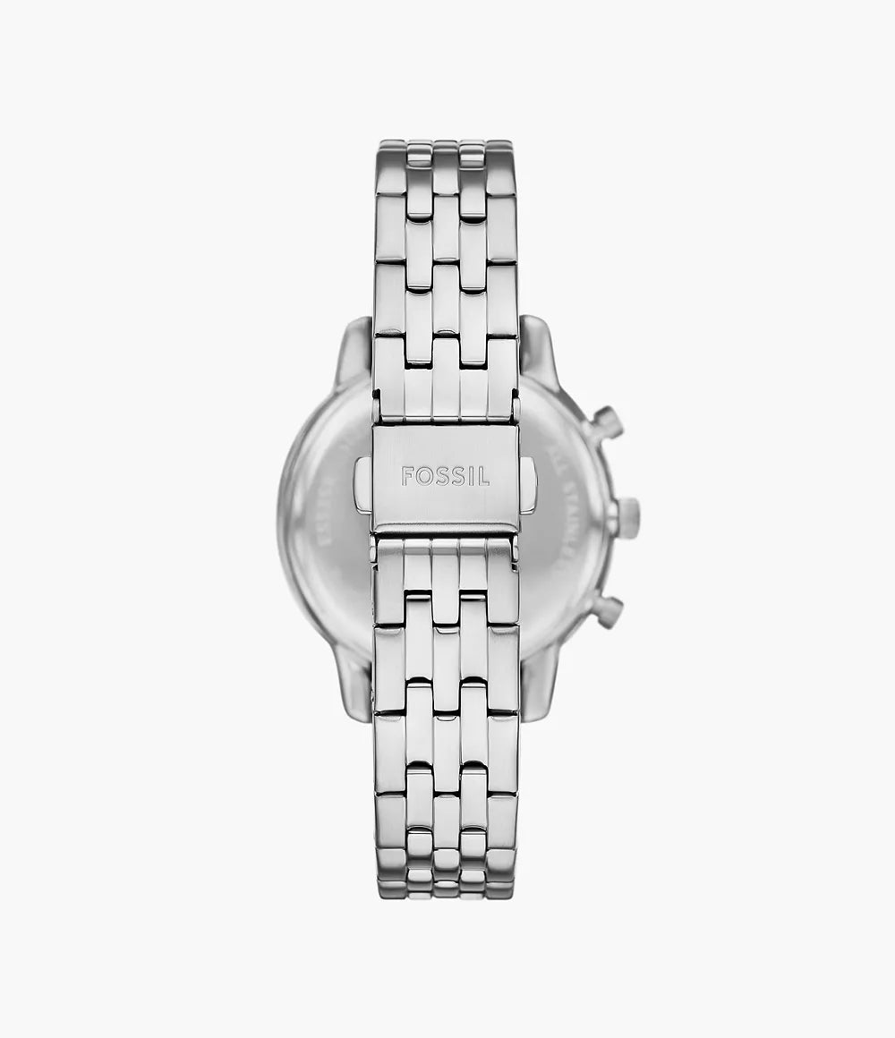 Fossil women`s Neutra Chronograph Stainless Steel Watch Silver