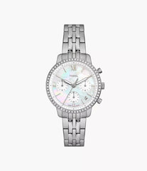 Fossil women`s Neutra Chronograph Stainless Steel Watch Silver