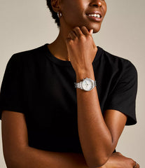 Fossil women`s Neutra Chronograph Stainless Steel Watch Silver