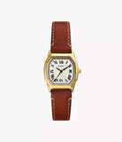 Fossil Ladies Harlow Three-Hand Medium Leather Watch In Brown