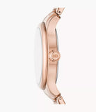 Fossil Ladies Gilmore Three-Hand Date Stainless Steel Watch In Rose Gold