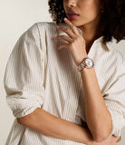 Fossil Ladies Gilmore Three-Hand Date Stainless Steel Watch In Rose Gold