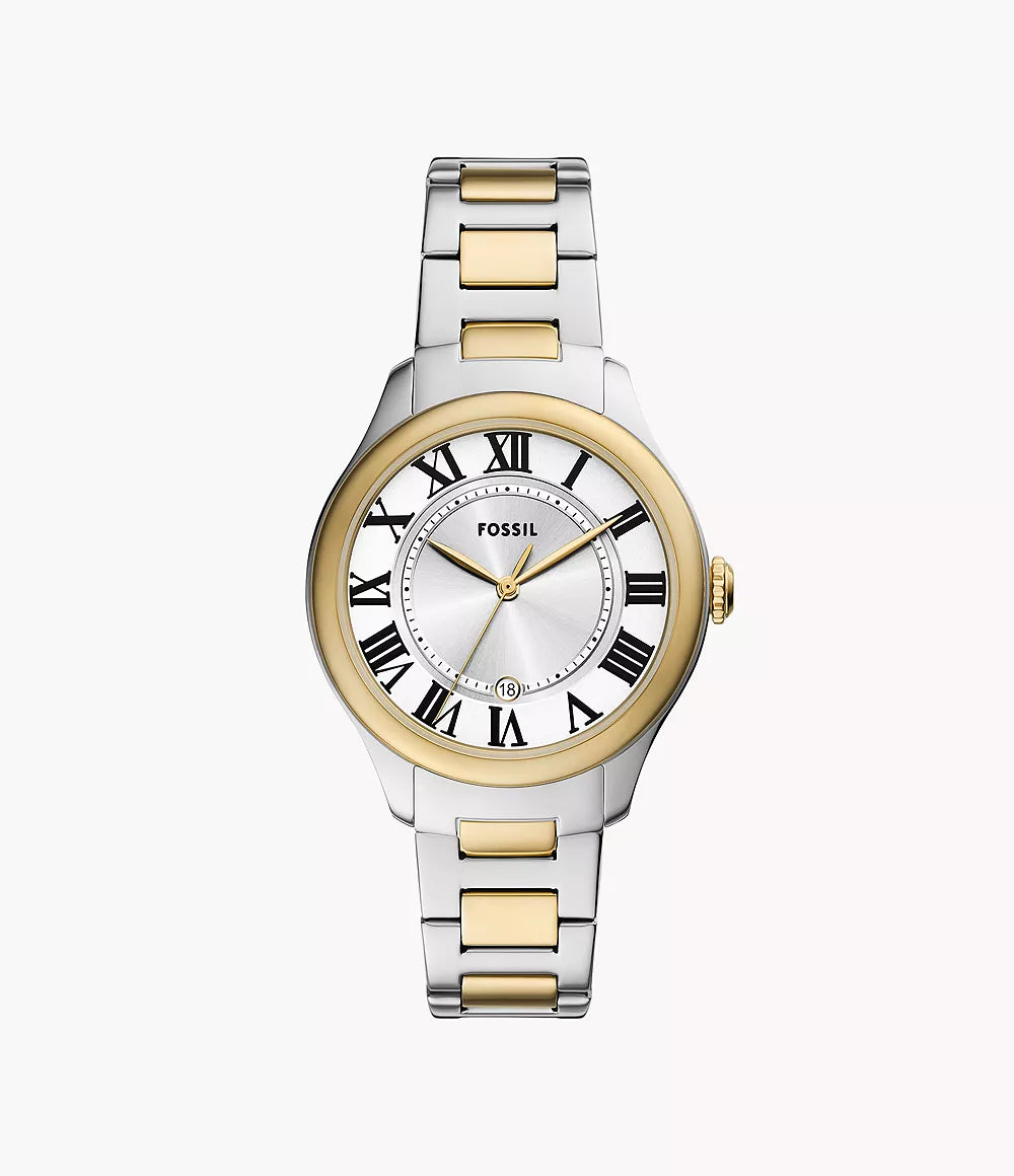 Fossil Women's Gilmore Three-Hand Date, Two-Tone Stainless Steel Watch