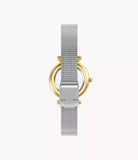 Fossil Ladies Carlie Mini Three-Hand Stainless Steel Watch In Silver