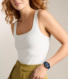 Fossil Ladies Scarlette Three-Hand Stainless Steel Watch In Navy