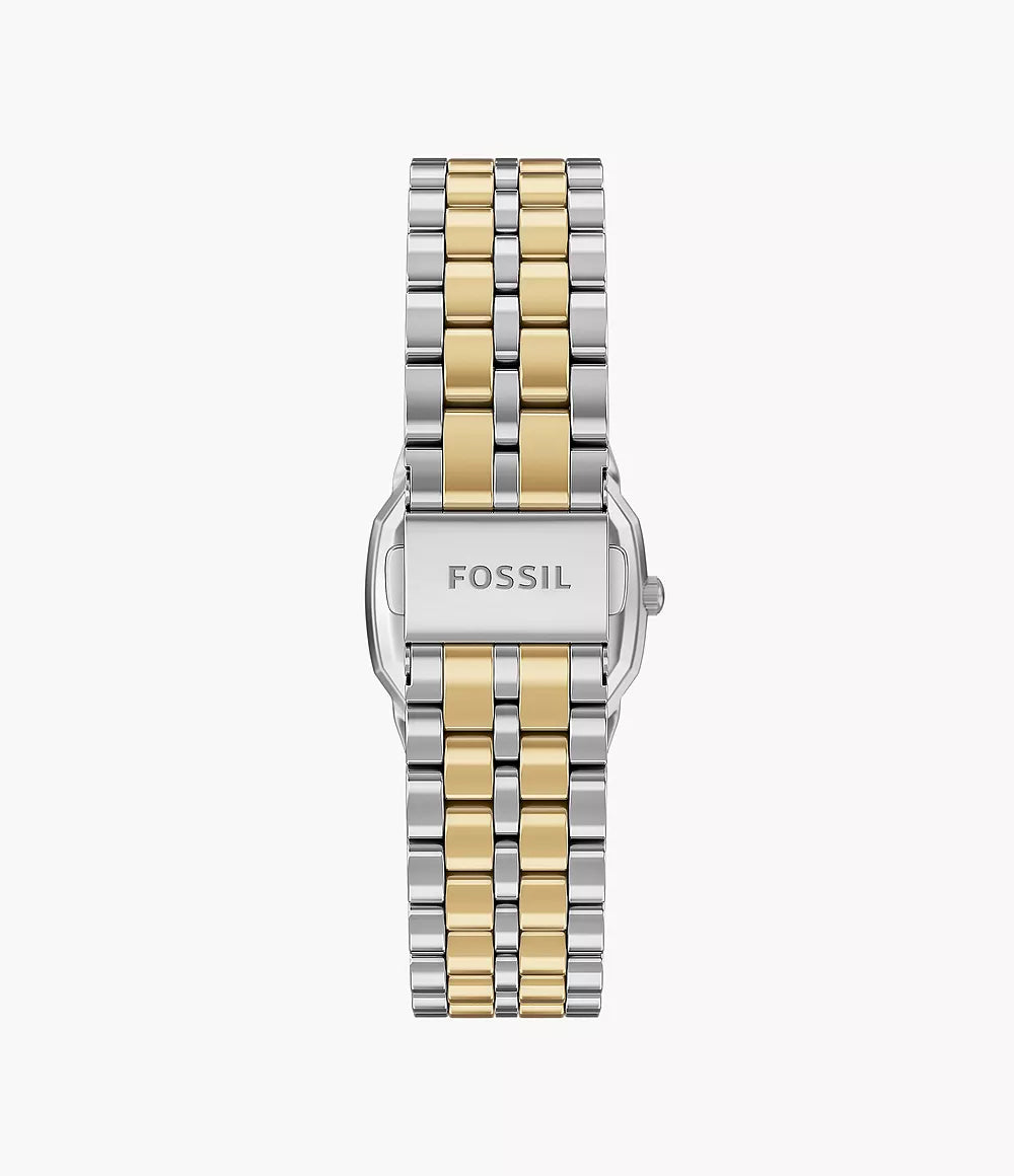 Fossil Ladies Harlow Three-Hand Two-Tone Stainless Steel Watch In Blue