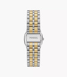 Fossil Ladies Harlow Three-Hand Two-Tone Stainless Steel Watch In Blue