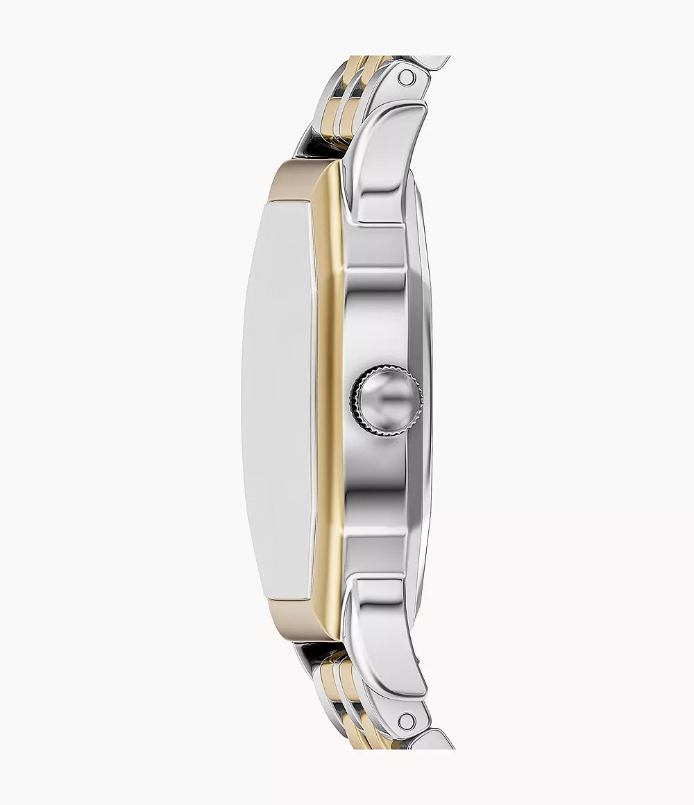 Fossil Ladies Harlow Three-Hand Two-Tone Stainless Steel Watch In Blue